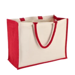 Jutowo-bawełniana torba na ramię OEKO-TEX® 42,5 x 19 x 32 cm 320 g/m² / Czerwony LT95373-N0021