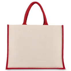 Jutowo-bawełniana torba na ramię OEKO-TEX® 42,5 x 19 x 32 cm 320 g/m² / Czerwony LT95373-N0021