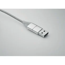 Kabel ładujący 4 w 1 typu C / Srebrny MO2141-14