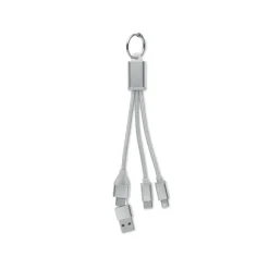 Kabel ładujący 4 w 1 typu C / Srebrny MO2141-14