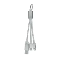 Kabel ładujący 4 w 1 typu C / Srebrny MO2141-14