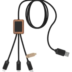 Kabel bambusowy 3 w 1 SCX.design C29 / Drewno 2PX05571