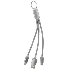 Kabel do ładowania, brelok do kluczy / Srebrny V0345-32