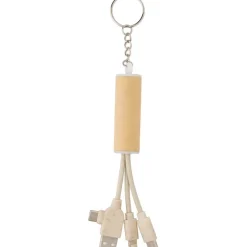 Kabel do ładowania, brelok do kluczy / Brązowy V1225-16
