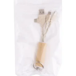 Kabel do ładowania, brelok do kluczy / Brązowy V1225-16
