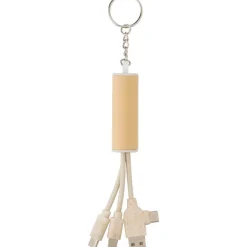 Kabel do ładowania, brelok do kluczy / Brązowy V1225-16