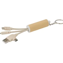 Kabel do ładowania, brelok do kluczy / Brązowy V1225-16