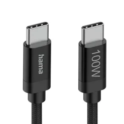 Kabel do ładowania Hama 100W / Czarny VH018-03