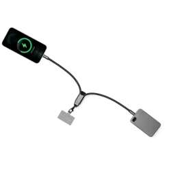 Kabel do ładowania i synchronizacji BrandCharger Lany Wristband Charge / Grafitowy VA554-15