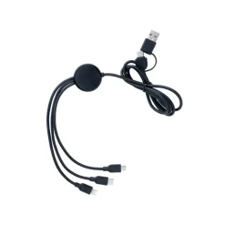 Kabel do ładowania 6 w 1 RABS / Czarny P302.481