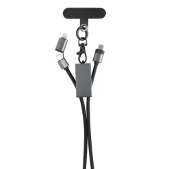 Kabel do ładowania 2 w 1, smycz na telefon Terra / Szary P302.5402