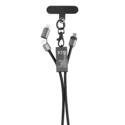 Kabel do ładowania 2 w 1, smycz na telefon Terra / Szary P302.5402