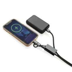 Kabel do ładowania 2 w 1, smycz na telefon Terra / Szary P302.5402