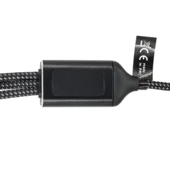 Kabel do ładowania 3w1 z podświetlanym logo Pierre Cardin / Czarny B9000400IP303