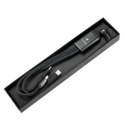 Kabel do ładowania 3w1 z podświetlanym logo Pierre Cardin / Czarny B9000400IP303