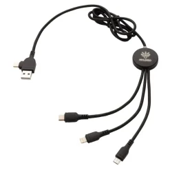 Kabel do ładowania z podświetleniem logotypu / Czarny P302.391