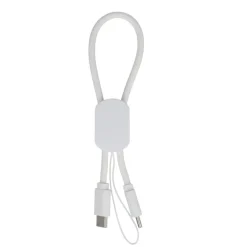 Kabel USB-C wielkości breloczka do kluczy 60 W  / Biały LT95663-N0001