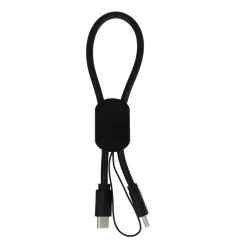 Kabel USB-C wielkości breloczka do kluczy 60 W  / Czarny LT95663-N0002