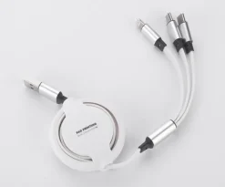 Kabel USB 3 W 1 BALJO / Biały 09151-01