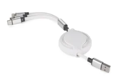 Kabel USB 3 W 1 BALJO / Biały 09151-01
