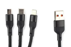 Kabel USB 3 w 1 FAST / Czarny 09156-02