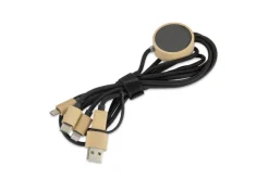 Kabel USB 4 w 1 GLOWIK / Czarny 09187-02