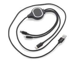 Kabel USB 3 w 1 LUX / Czarny 09119-02