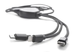 Kabel USB 3 w 1 LUX / Czarny 09119-02