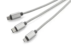 Kabel USB 3 w 1 TALA / Srebrny 09071-00