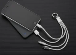 Kabel USB 3 w 1 TAUS / Srebrny 09106-00