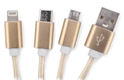 Kabel USB 3 w 1 TAUS / Złoty 09106-24