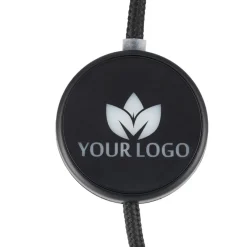 Kabel 4w1 z podświetlanym logo, LH-ZM02 / Czarny EG061003