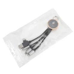 Kabel 4w1 z podświetlanym logo, LH-ZMU05 / Beżowy EG059213