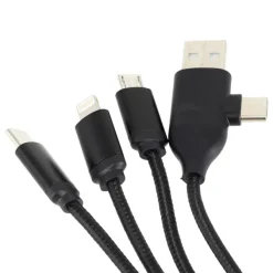Kabel z podświetlanym logo 4w1, RXD-368 / Czarny EG059903
