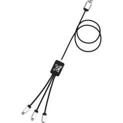 Kabel z podświetlonym logo 3w1 - SCX.design C17 / Czarny 2PX00390