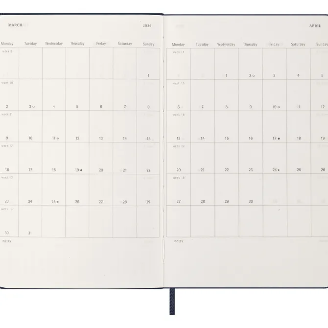 Kalendarz MOLESKINE / Ciemnoniebieski VM394-27/2026