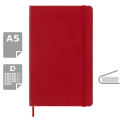 Kalendarz MOLESKINE / Czerwony VM394-05/2025