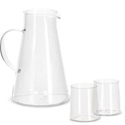 Karafka InSideOut Elin z 2 szklankami  / Transparentny LT57008-N0004