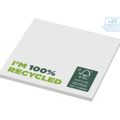 Karteczki samoprzylepne z recyklingu o wymiarach 75 x 75 mm Sticky-Mate® / Biały 21286011