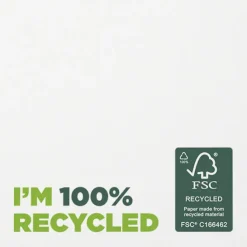Karteczki samoprzylepne z recyklingu o wymiarach 75 x 75 mm Sticky-Mate® / Biały 21286014