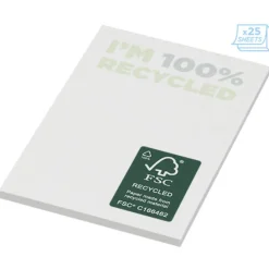 Karteczki samoprzylepne z recyklingu o wymiarach 50 x 75 mm Sticky-Mate®  / Biały 21285011