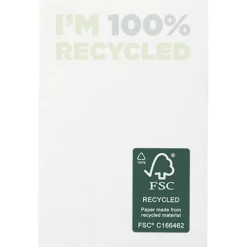 Karteczki samoprzylepne z recyklingu o wymiarach 50 x 75 mm Sticky-Mate®  / Biały 21285014