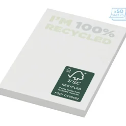 Karteczki samoprzylepne z recyklingu o wymiarach 50 x 75 mm Sticky-Mate®  / Biały 21285014