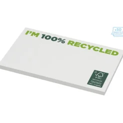 Karteczki samoprzylepne z recyklingu o wymiarach 127 x 75 mm Sticky-Mate® / Biały 21288012