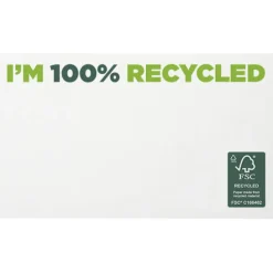 Karteczki samoprzylepne z recyklingu o wymiarach 127 x 75 mm Sticky-Mate® / Biały 21288012