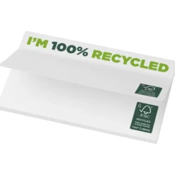 Karteczki samoprzylepne z recyklingu o wymiarach 127 x 75 mm Sticky-Mate® / Biały 21288011