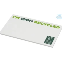 Karteczki samoprzylepne z recyklingu o wymiarach 127 x 75 mm Sticky-Mate® / Biały 21288014