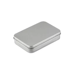 Karty do gry, metalowe pudełko / Srebrny mat MO7529-16