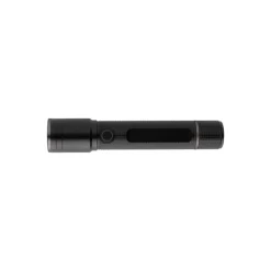 Kieszonkowa latarka Gear X, ładowana przez USB, aluminium z recyklingu / Czarny P513.901
