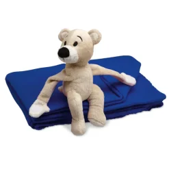 Koc polarowy z misiem. / Granatowy MO8252-04